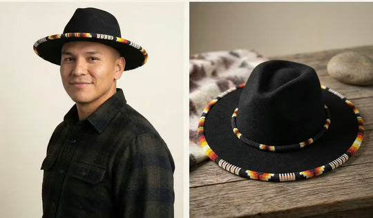 Size-60 Handmade Beaded Hat