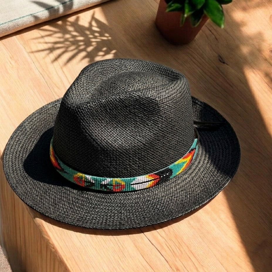 Turquoise Handmade Beaded Hatband