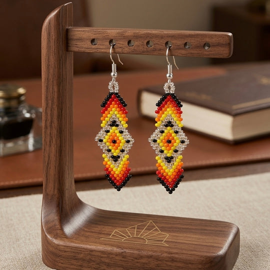 Soul Feather Earrings (fire black)