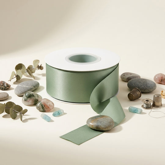 Satin Ribbon Double Face- Sage Green 