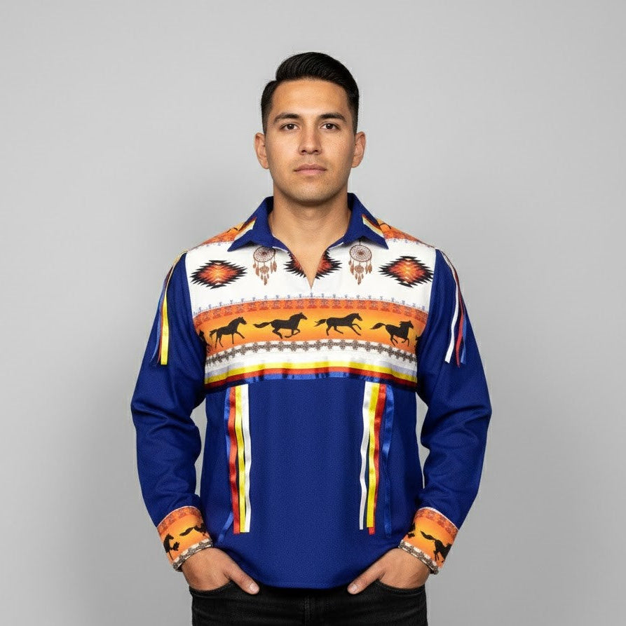 Ribbon Shirt with Horses