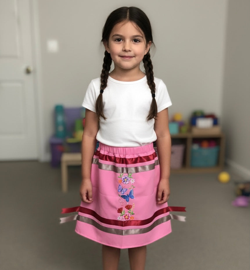 OLDTRIBES™ Infants Embroidered Flowers Ribbon Skirt