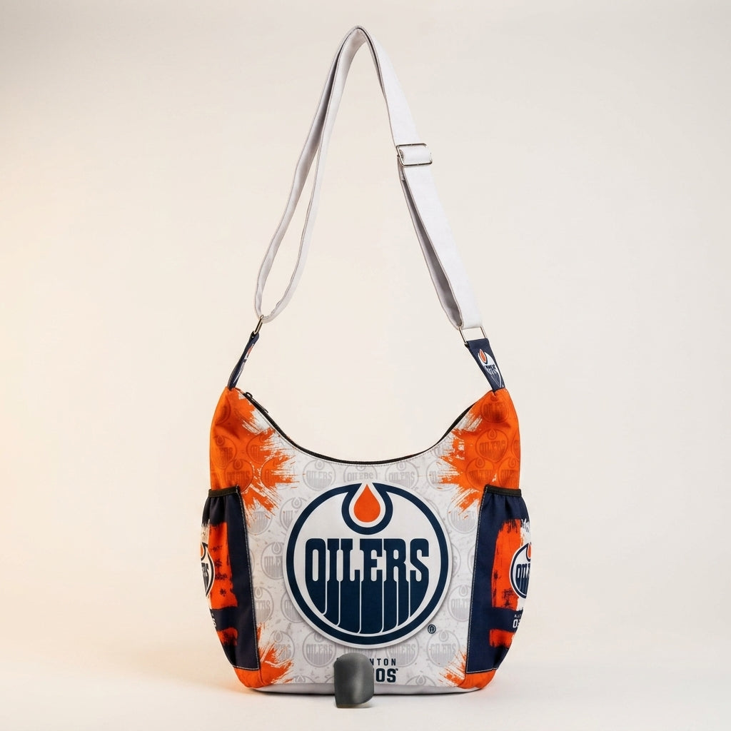 White Blue Oiler Crossbody Bag