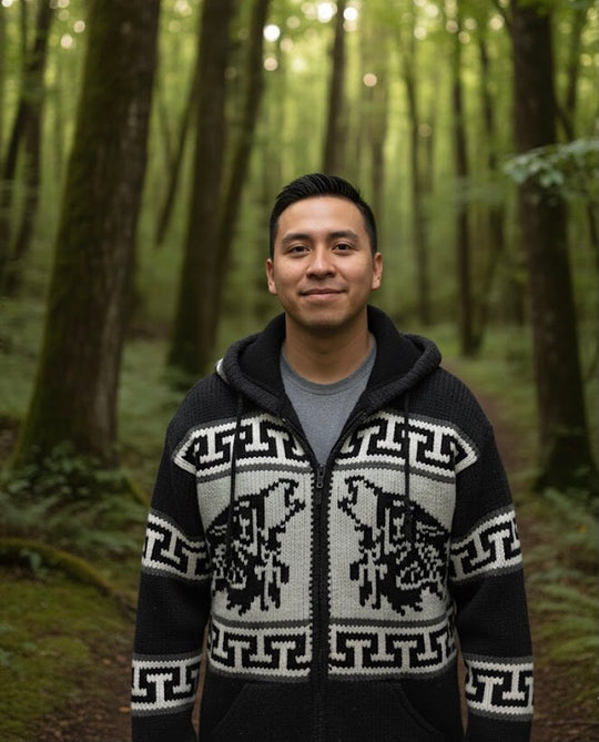 OLDTRIBES™ Lunar Wolf Wool Jacket