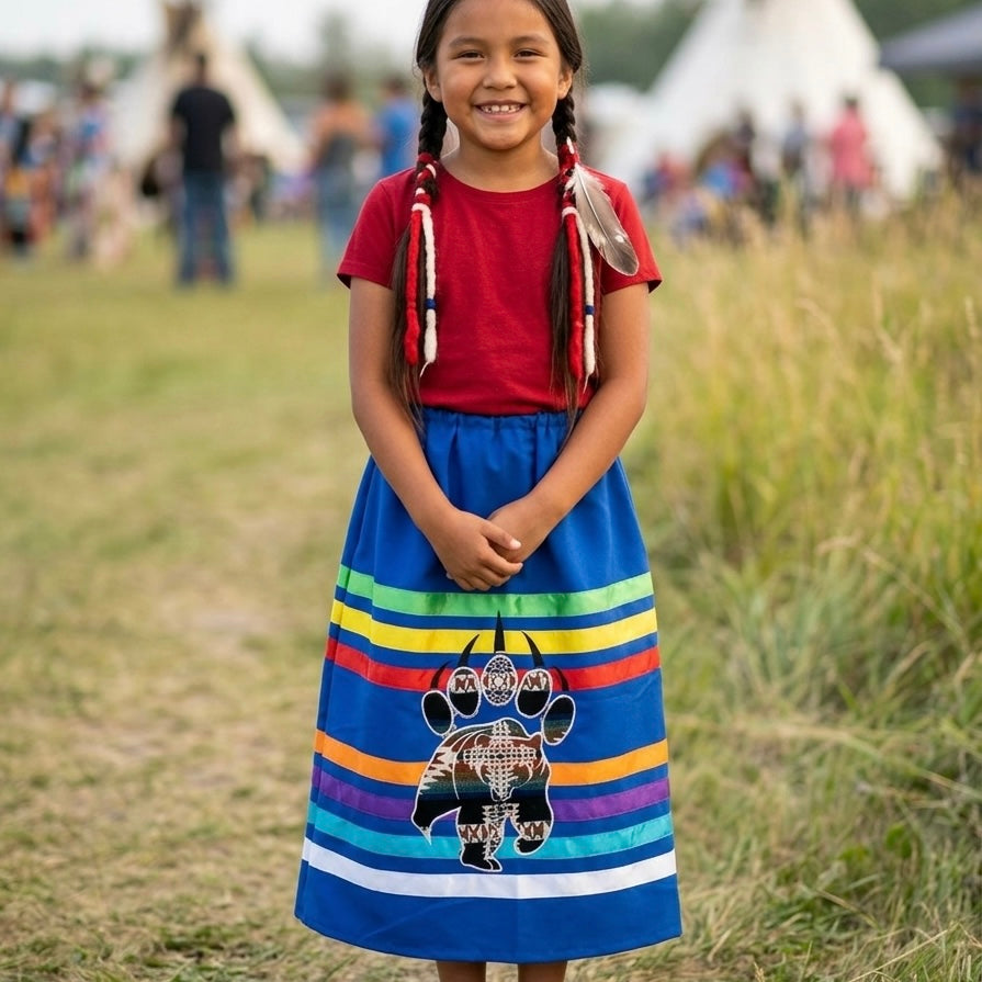 OLDTRIBES™ Bear Paw Ribbon Skirt