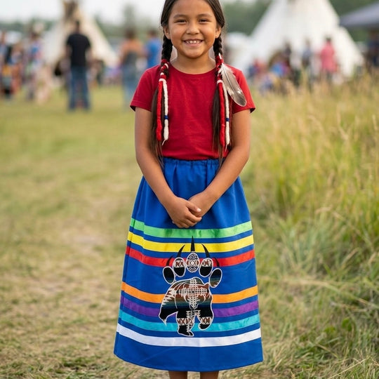 OLDTRIBES™ Bear Paw Ribbon Skirt