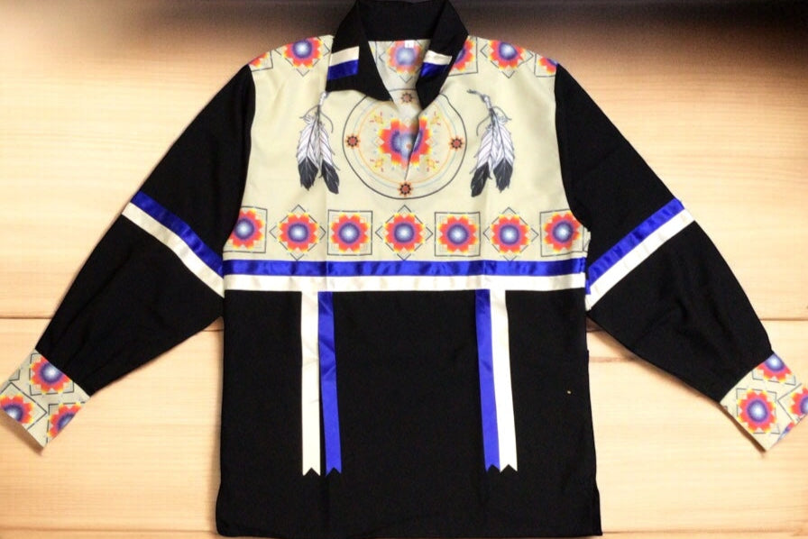 White and Blue Ribbon Shirt