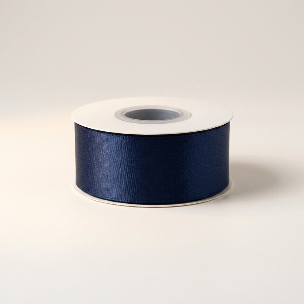 Satin Ribbon Double Face- Navy #370- 3.8 cm Wide