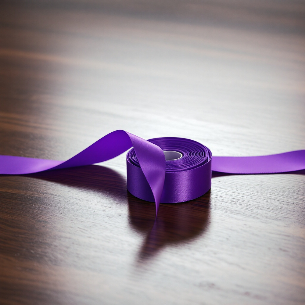 OLDTRIBES Satin Ribbon Double Face-Purple #465- 3.8 cm Wide