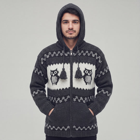 OLDTRIBES™ Nocturne Owl Wool Jacket