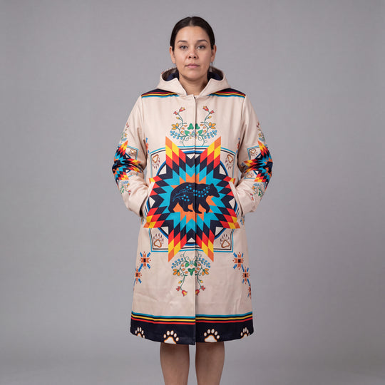 OLDTRIBES Courage bear  Long Coat (white)