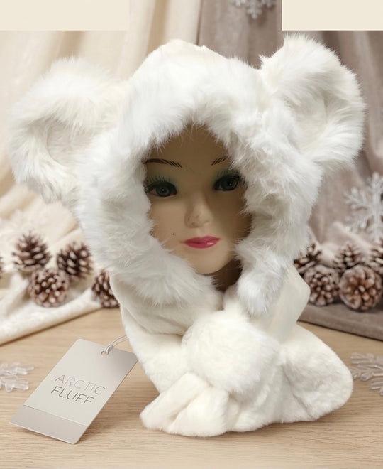 Soft Plush Hat w/ scarf (Panda)