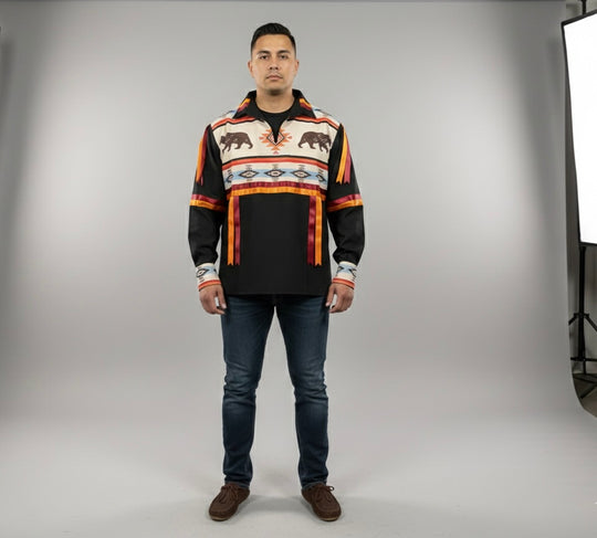 Bear maroon and orange Ribbon Shirt