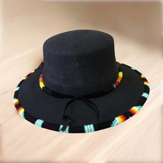 Size-60 Handmade Beaded Hat