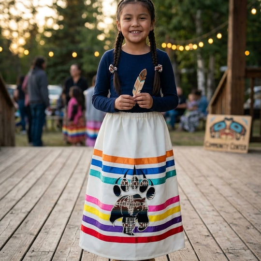 OLDTRIBES™ Bear Paw Ribbon Skirt