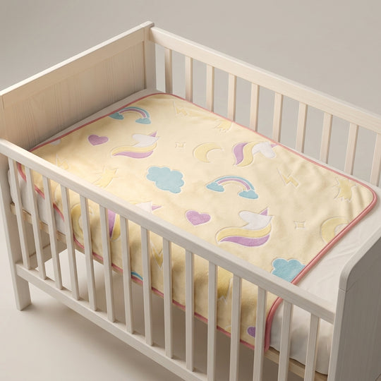Pastel Yellow Unicorn baby blankets
