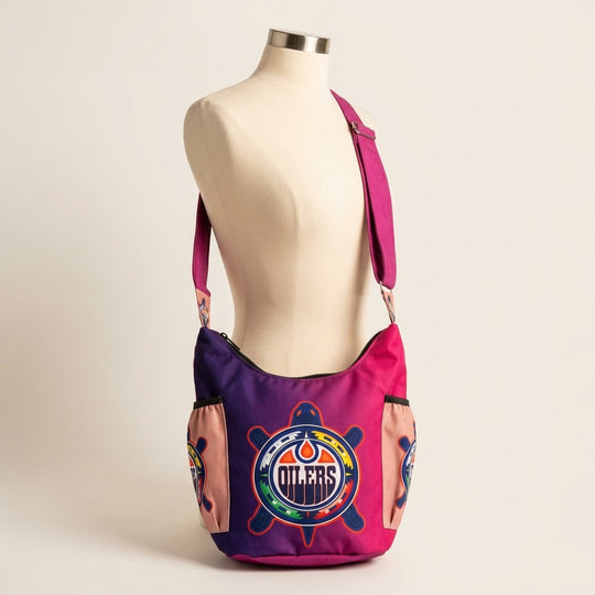 White-Purple Oiler Crossbody Bag