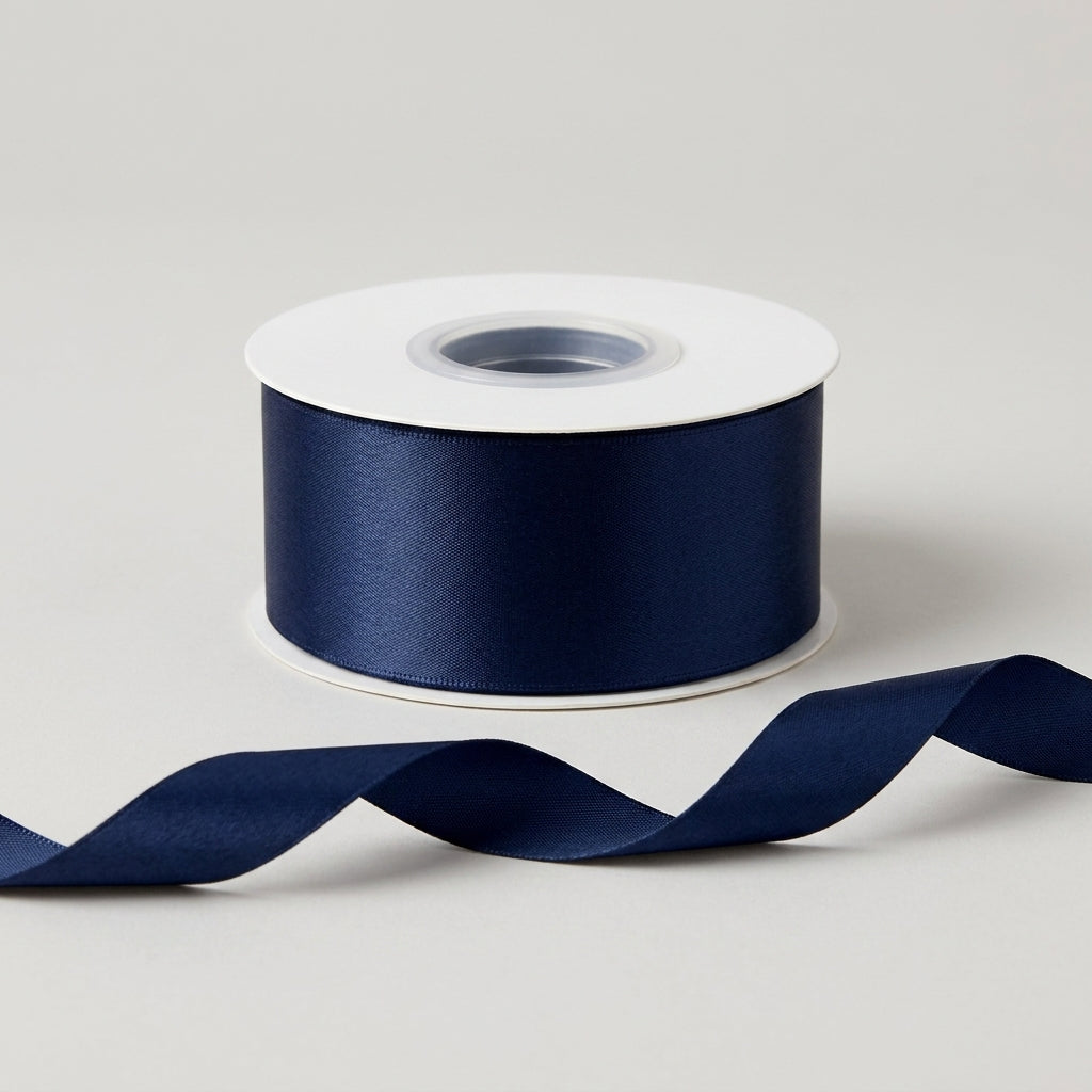 Satin Ribbon Double Face- Navy 