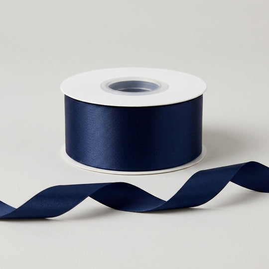 Satin Ribbon Double Face- Navy 