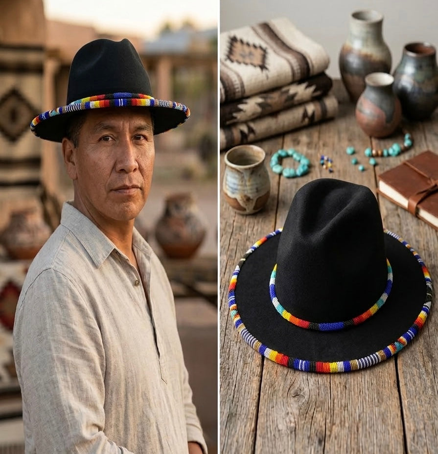 Size-58 Handmade Beaded Hat