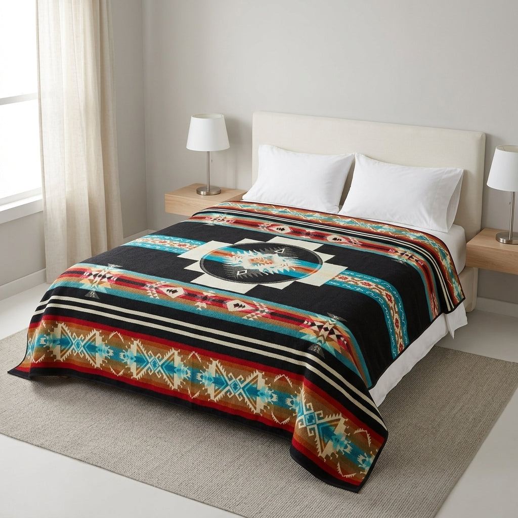 Southwestern Aztec Medallion Blanket