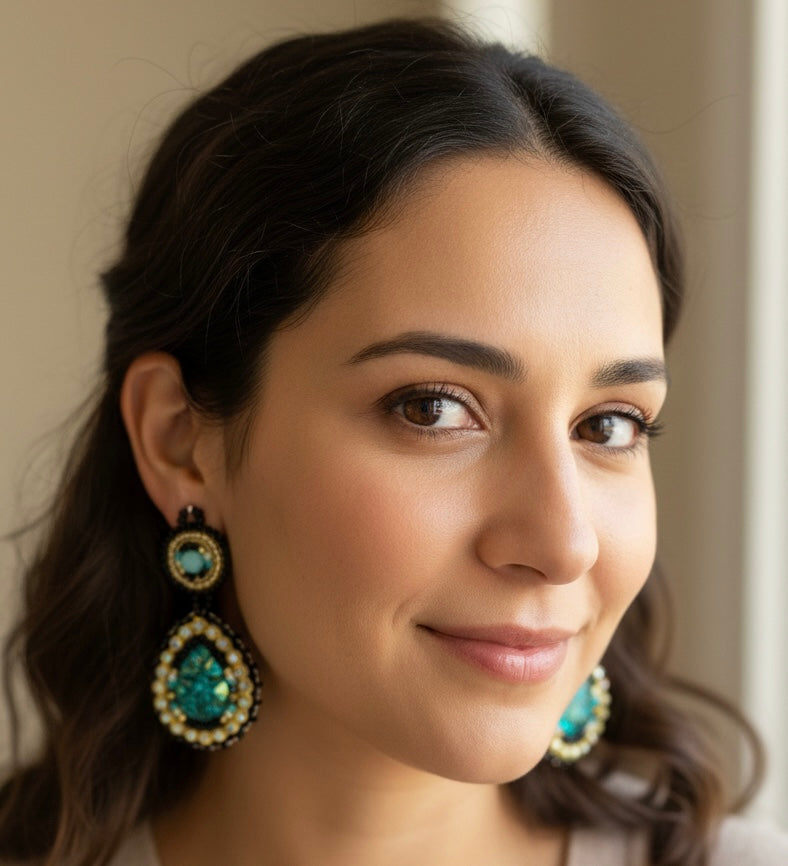 Drop Beaded Earrings(13)