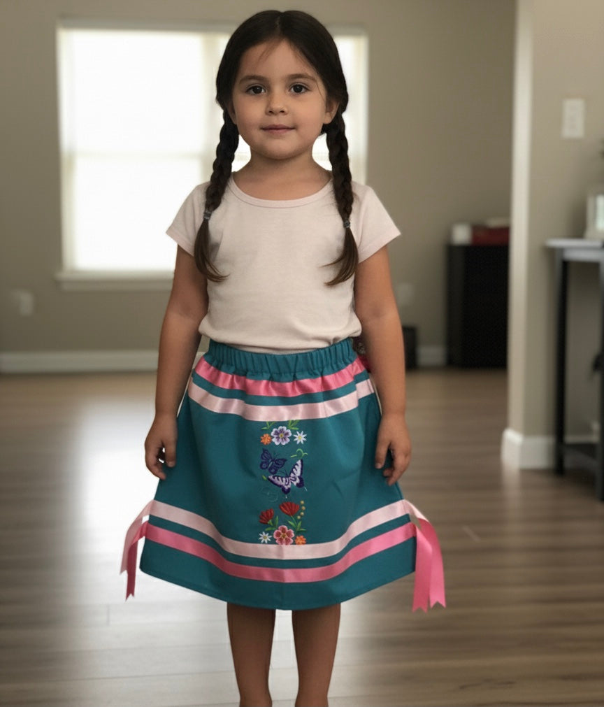 OLDTRIBES™ Infants Embroidered Flowers Ribbon Skirt