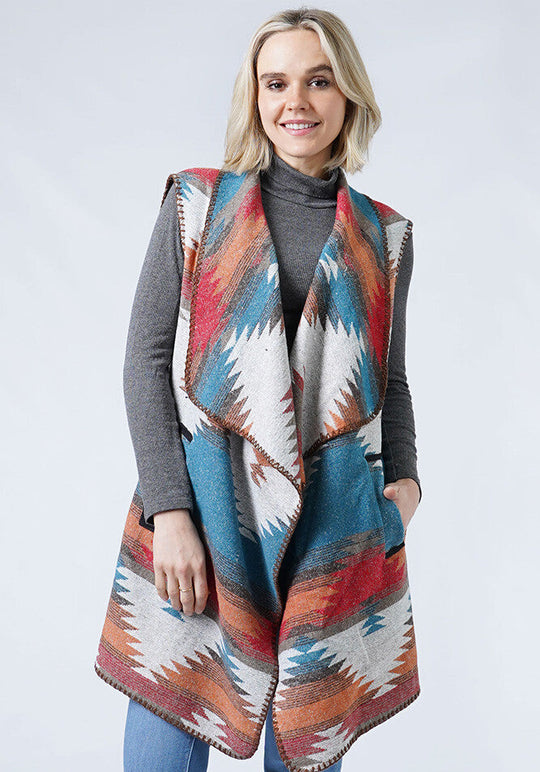 Vest Shawl Ruana Cardigan Sweater