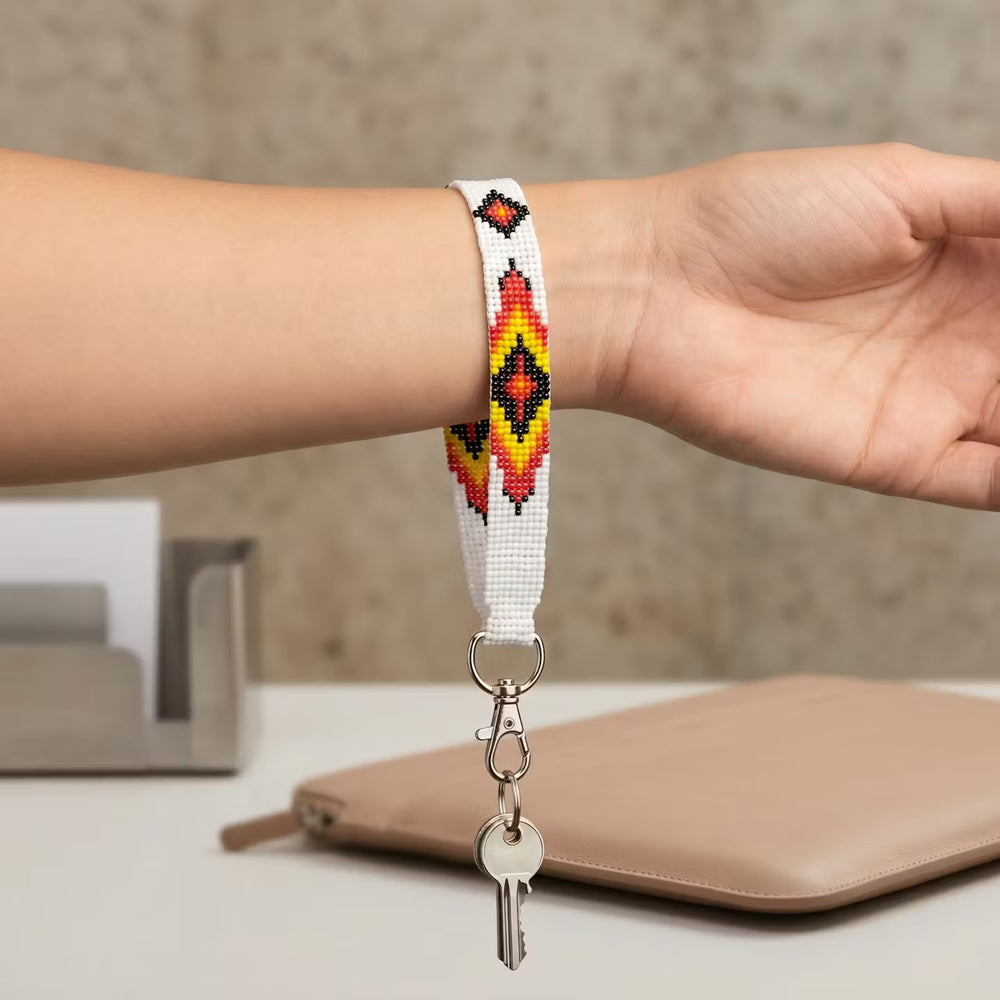 Silver Native American Style Wrist Lanyard