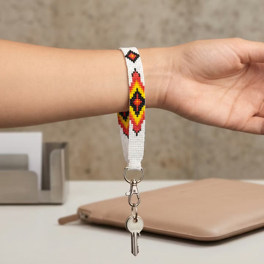Silver Native American Style Wrist Lanyard