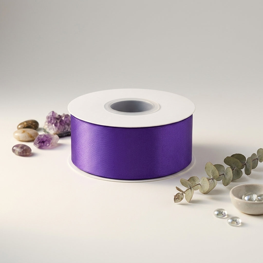 Satin Ribbon Double Face- Indigo 
