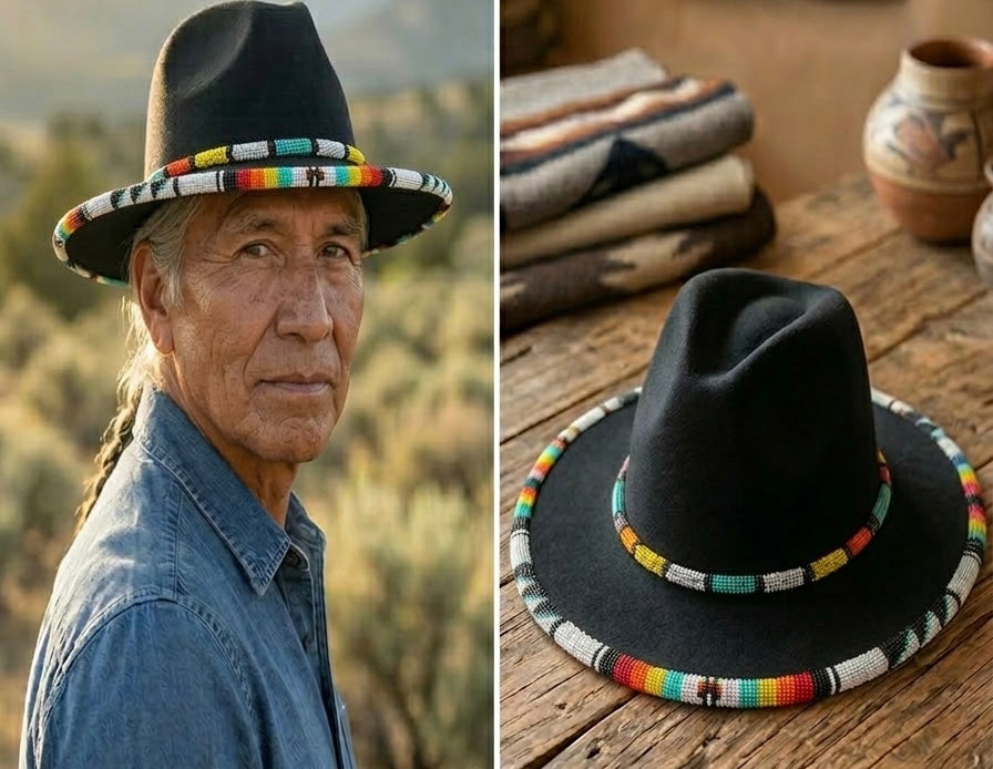 OLDTRIBES Size-58 Handmade Beaded Hat