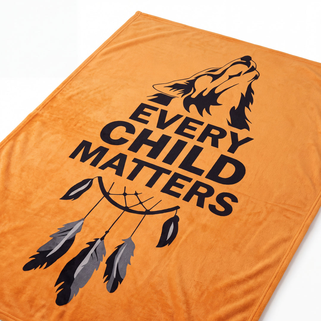 Howling wolf every child matters baby blanket