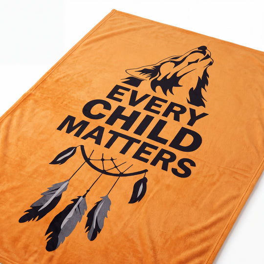 Howling wolf every child matters baby blanket