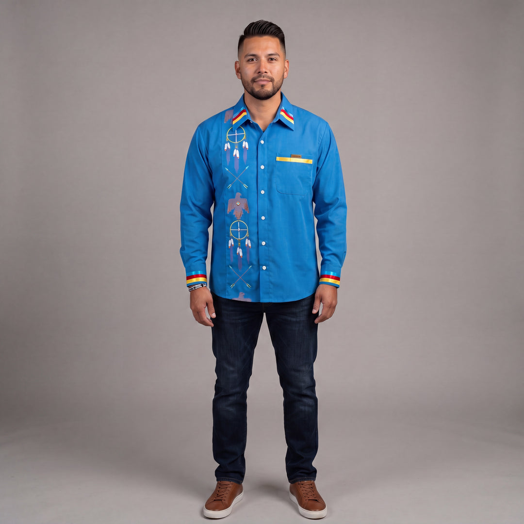 Embroidered Ribbon Shirt (Eagle)