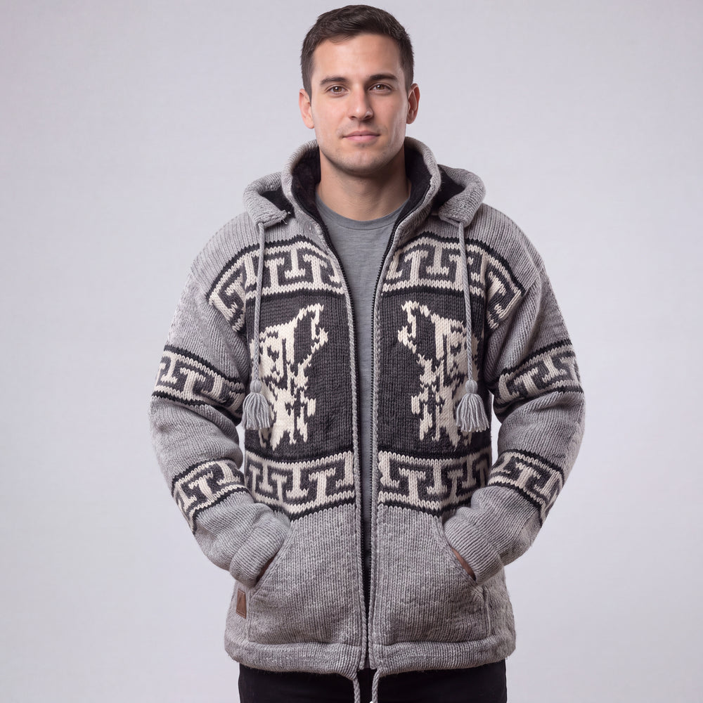 OLDTRIBES™ Lunar Wolf Wool Jacket