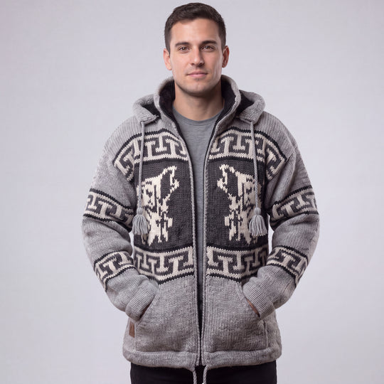OLDTRIBES™ Lunar Wolf Wool Jacket