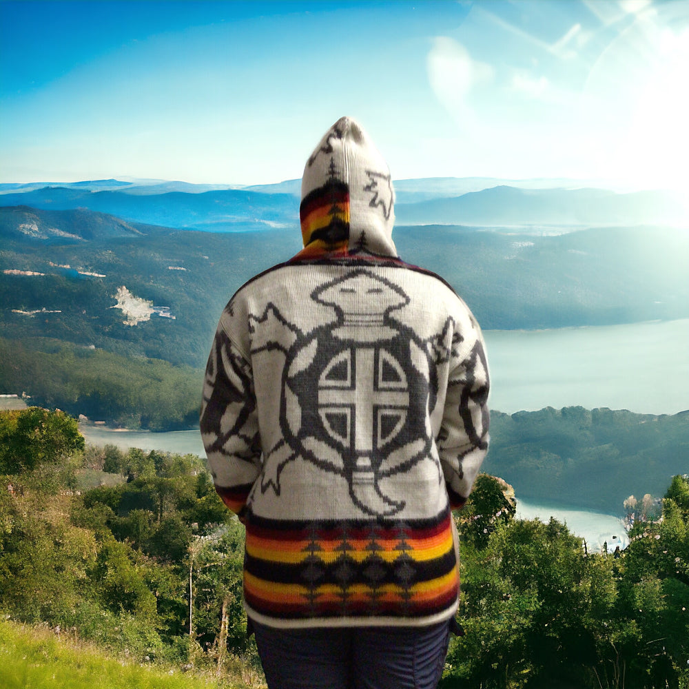 Pull unisexe en alpaga motif tortue