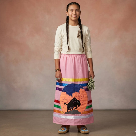 OLDTRIBES™ Youth Buffalo Ribbon Skirt
