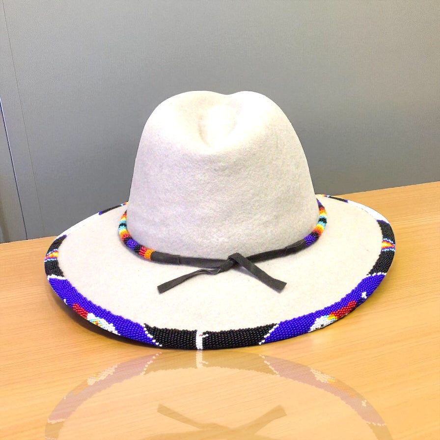 OLDTRIBES Size-60 Handmade Beaded Hat
