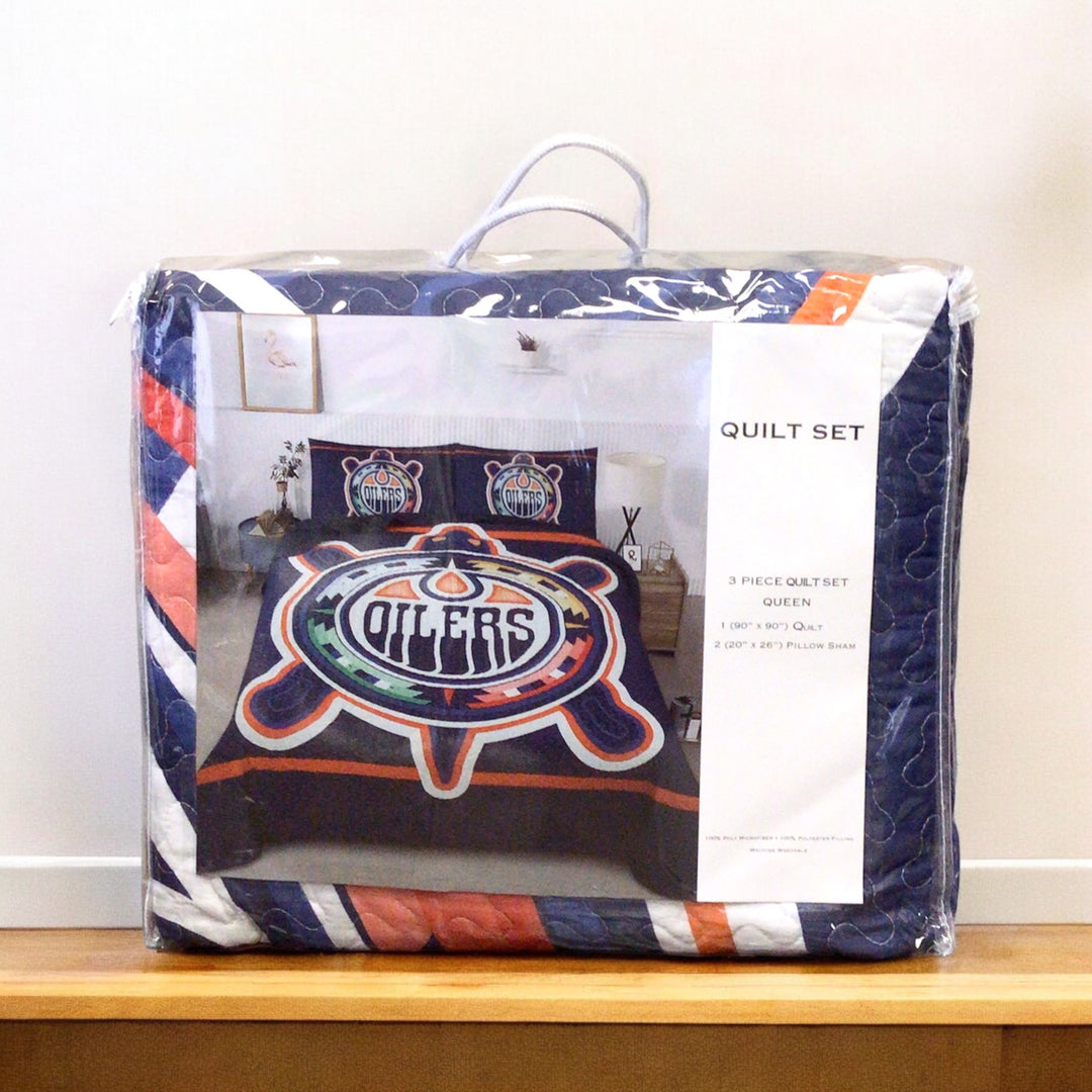 Ensemble de courtepointe 3 pièces Oilers