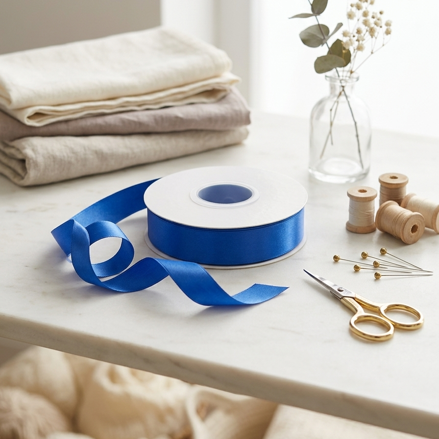 OLDTRIBES 30 Meter Double Face Blue #352 Ribbon Roll