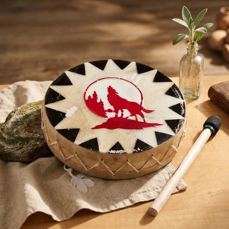 Howling Wolf 8” Hand Drum