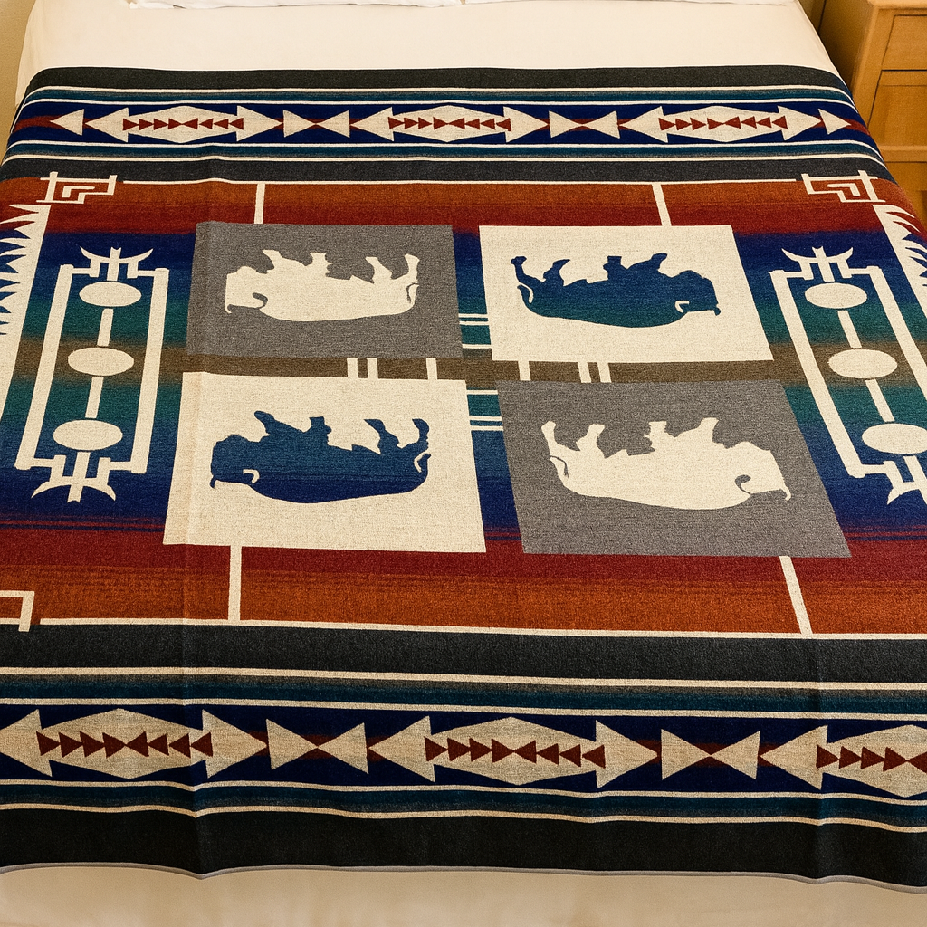 OLDTRIBES™ Buffalo Reversible  Blanket