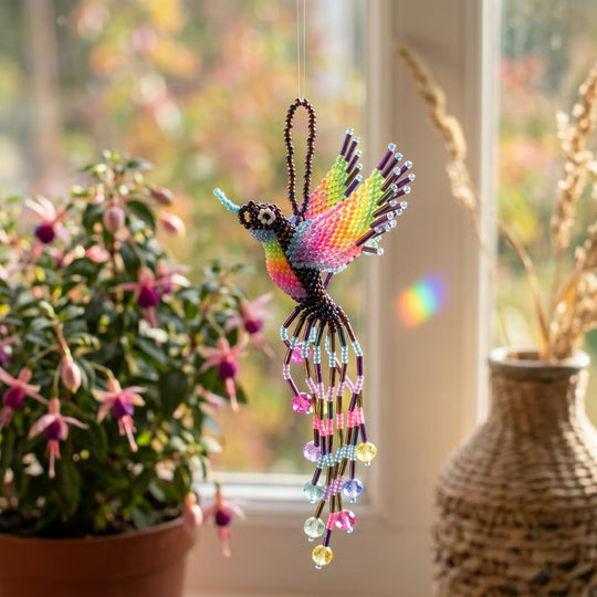 Purple Beaded Humming Bird