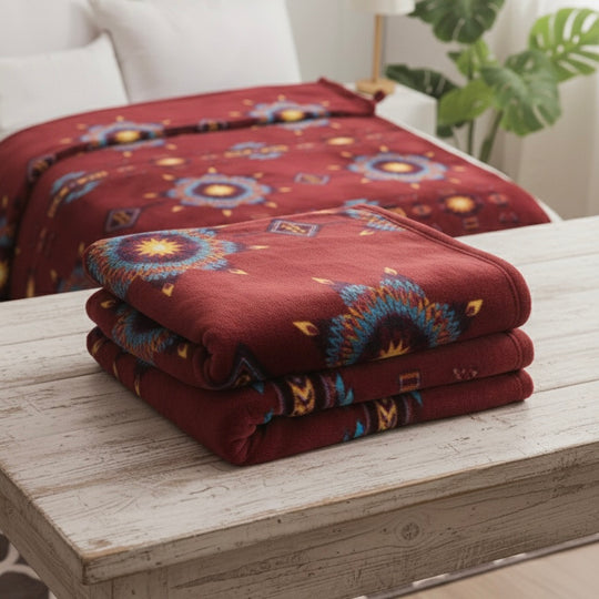 Star Burst Design Silk Touch Blanket