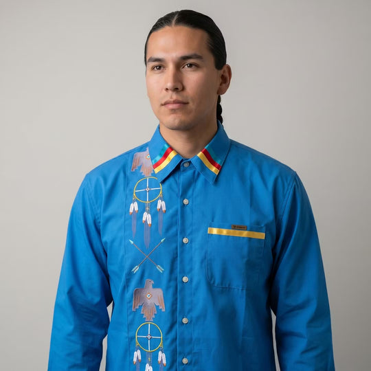 Embroidered Ribbon Shirt (Eagle)