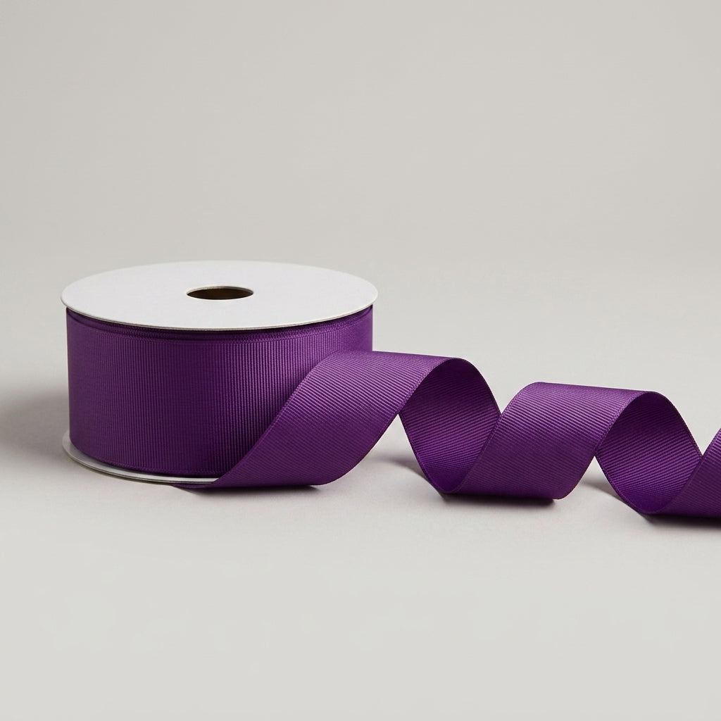 Satin Ribbon Double Face-Plum 