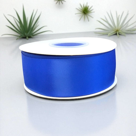 Satin Ribbon Double Face-Blue - 3.8 cm Wide
