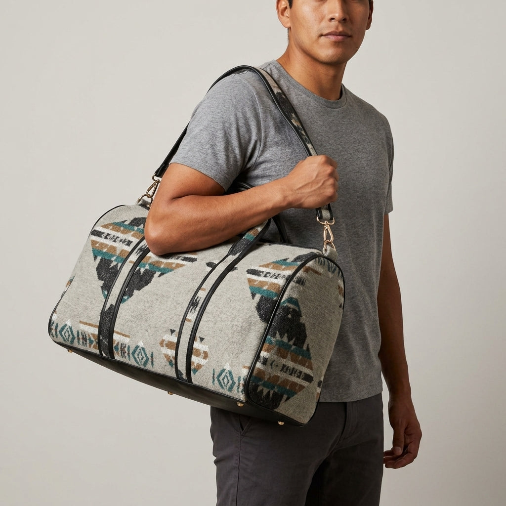 Grey Duffle bags